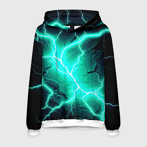 Мужская толстовка Color light blue black / 3D-Белый – фото 1