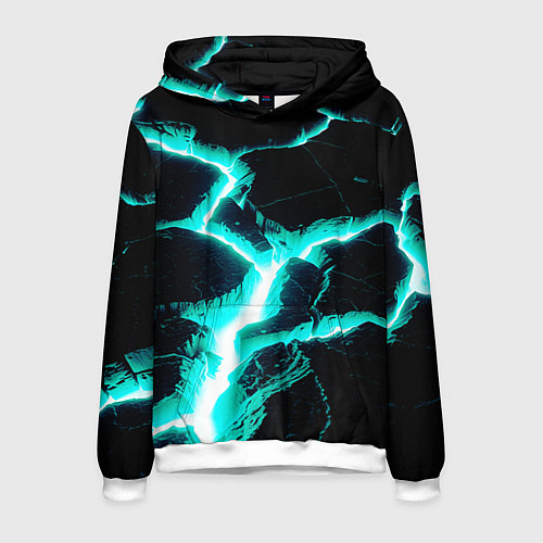 Мужская толстовка Color light blue black / 3D-Белый – фото 1
