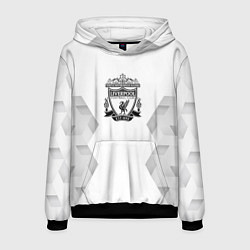 Толстовка-худи мужская Liverpool white poly, цвет: 3D-черный