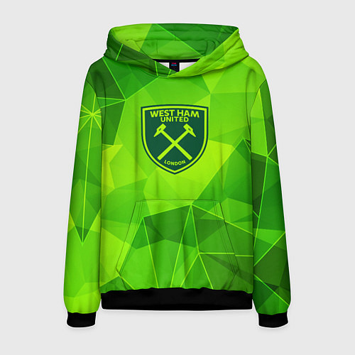 Мужская толстовка West Ham green poly / 3D-Черный – фото 1