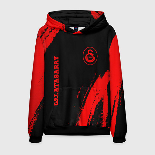Мужская толстовка Galatasaray - red gradient вертикально / 3D-Черный – фото 1