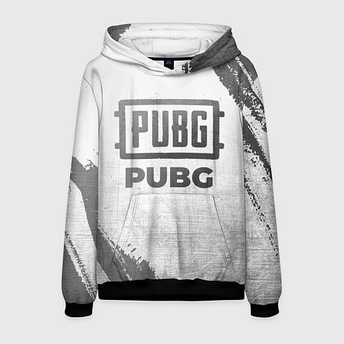Мужская толстовка PUBG - white gradient / 3D-Черный – фото 1