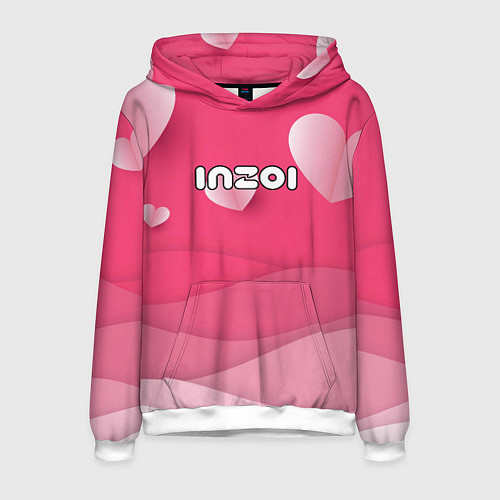 Мужская толстовка Inzoi розовые сердечки / 3D-Белый – фото 1