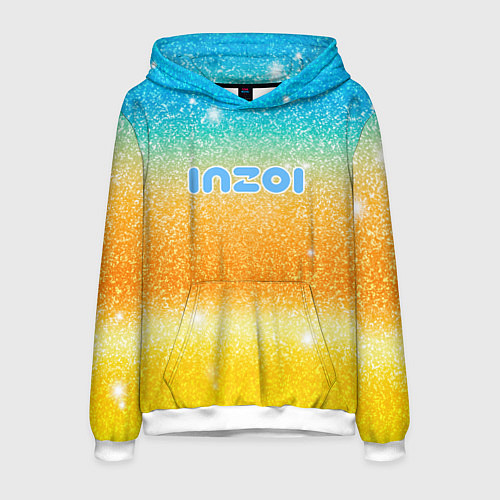 Мужская толстовка Inzoi лого и блестки / 3D-Белый – фото 1