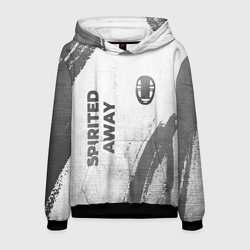 Мужская толстовка Spirited Away - white gradient вертикально / 3D-Черный – фото 1