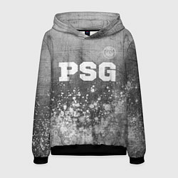 Толстовка-худи мужская PSG - grey gradient посередине, цвет: 3D-черный