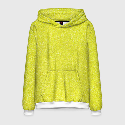 Мужская толстовка Ярко салатный блеск / 3D-Белый – фото 1