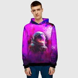 Толстовка-худи мужская Космонавт красочный, цвет: 3D-черный — фото 2