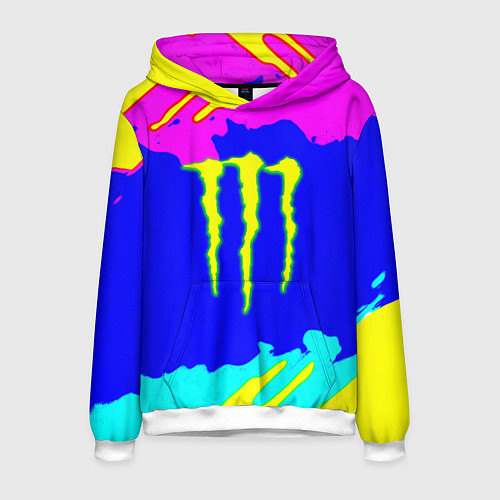 Мужская толстовка Monster energy краски цветные / 3D-Белый – фото 1