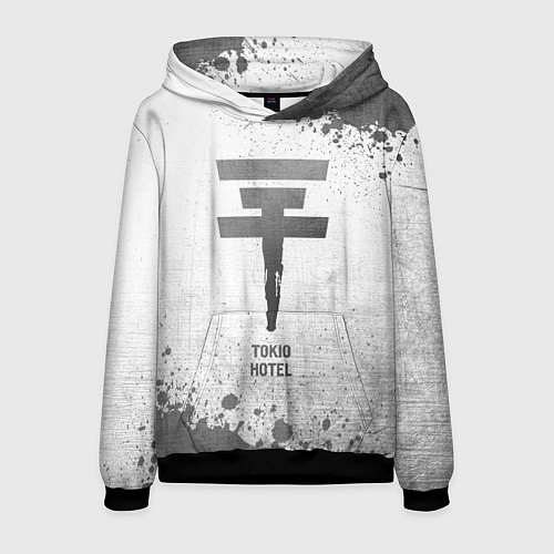 Мужская толстовка Tokio Hotel - white gradient / 3D-Черный – фото 1