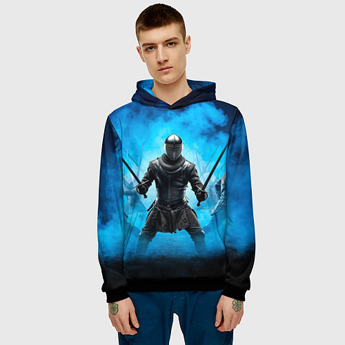 Мужская толстовка Фехтовальщики со шпагами / 3D-Черный – фото 3