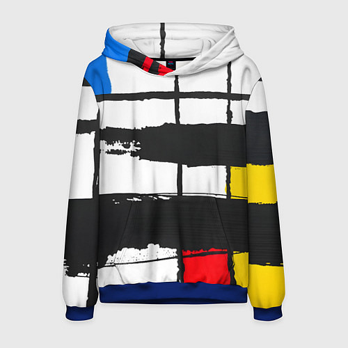 Мужская толстовка В стиле пита мондриана / 3D-Синий – фото 1