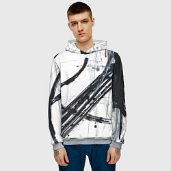Толстовка-худи мужская Графичная абстракция, цвет: 3D-меланж — фото 2