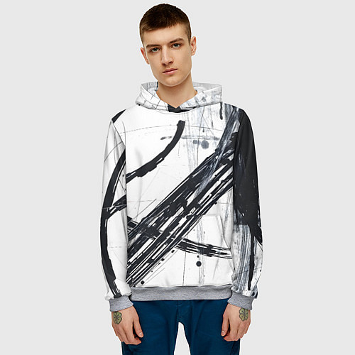 Мужская толстовка Графичная абстракция / 3D-Меланж – фото 3