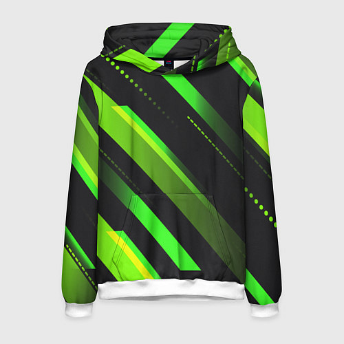 Мужская толстовка Color black green / 3D-Белый – фото 1