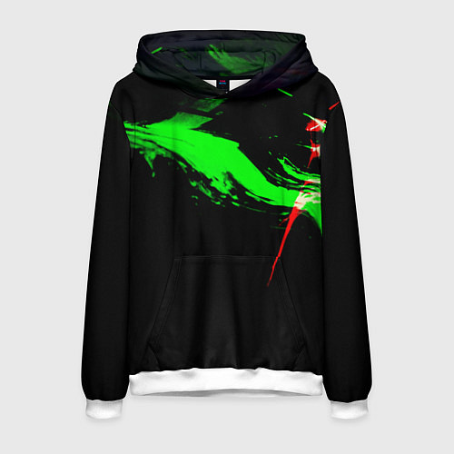 Мужская толстовка Color black green red / 3D-Белый – фото 1