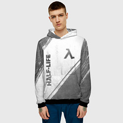 Толстовка-худи мужская Half-Life - white gradient вертикально, цвет: 3D-черный — фото 2