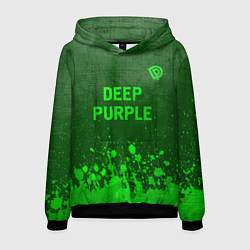 Толстовка-худи мужская Deep Purple - green gradient посередине, цвет: 3D-черный