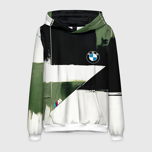 Мужская толстовка BMW логотип / 3D-Белый – фото 1