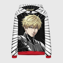 Толстовка-худи мужская Генос one punch man, цвет: 3D-красный