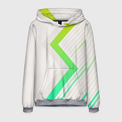 Мужская толстовка Color white line green