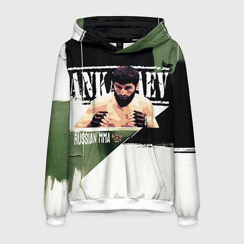 Мужская толстовка Магомед Анкалаев боец ММА / 3D-Белый – фото 1