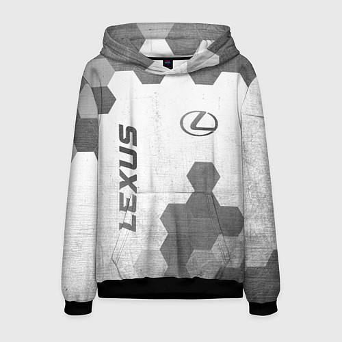 Мужская толстовка Lexus - white gradient вертикально / 3D-Черный – фото 1