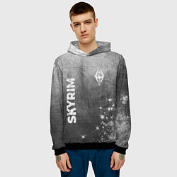 Толстовка-худи мужская Skyrim - grey gradient вертикально, цвет: 3D-черный — фото 2