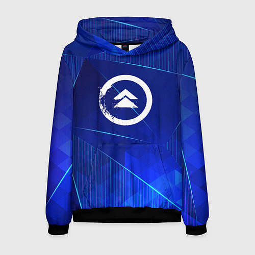 Мужская толстовка Ghost of Tsushima blue poly / 3D-Черный – фото 1