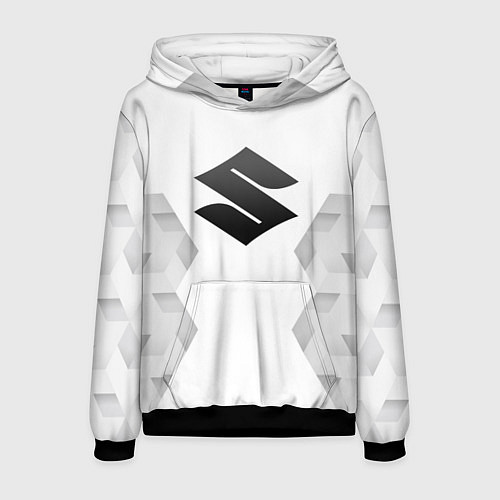 Мужская толстовка Suzuki white poly / 3D-Черный – фото 1
