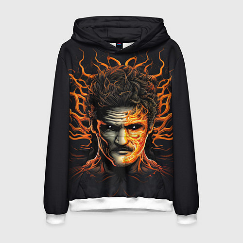 Мужская толстовка The last of us - зараженный Джоел / 3D-Белый – фото 1