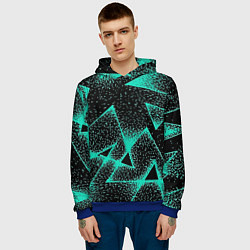 Толстовка-худи мужская The triangle is light blue, цвет: 3D-синий — фото 2