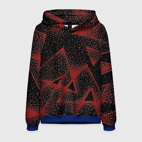 Мужская толстовка Triangles with dots / 3D-Синий – фото 1