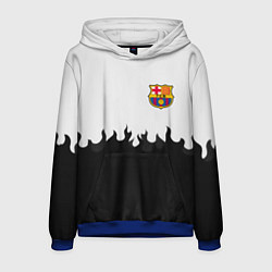 Толстовка-худи мужская Barcelona черный огонь, цвет: 3D-синий