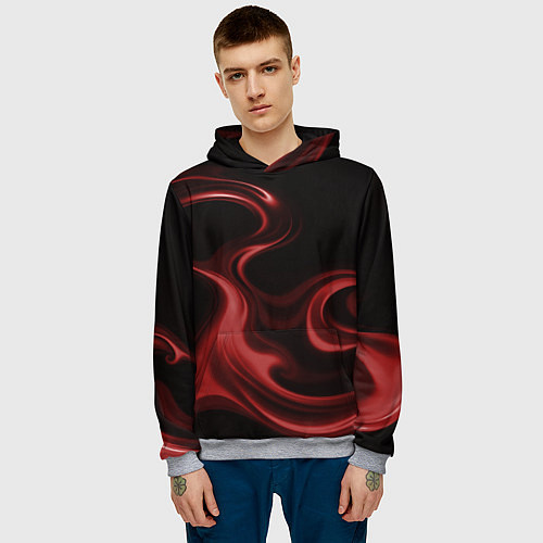 Мужская толстовка Color red / 3D-Меланж – фото 3