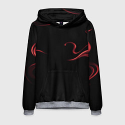 Толстовка-худи мужская Color red abstraction, цвет: 3D-меланж
