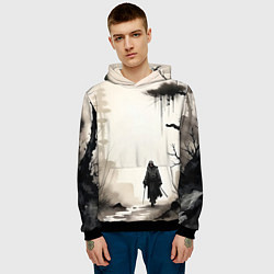 Толстовка-худи мужская Путник, цвет: 3D-черный — фото 2
