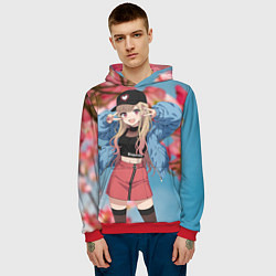 Толстовка-худи мужская Марин Китагава, цвет: 3D-красный — фото 2