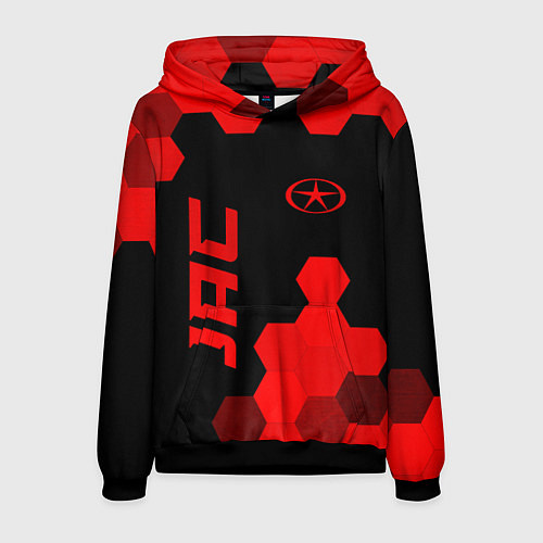 Мужская толстовка JAC - red gradient вертикально / 3D-Черный – фото 1