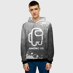Толстовка-худи мужская Among Us - grey gradient, цвет: 3D-черный — фото 2