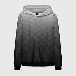 Толстовка-худи мужская Текстурированный градиент тёмно-серый, цвет: 3D-черный