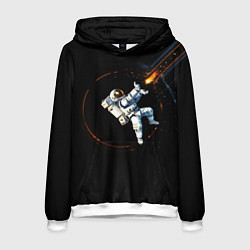 Толстовка-худи мужская Маг в открытом космосе, цвет: 3D-белый