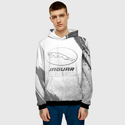 Толстовка-худи мужская Jaguar - white gradient, цвет: 3D-черный — фото 2