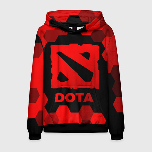 Мужская толстовка Dota - red gradient / 3D-Черный – фото 1