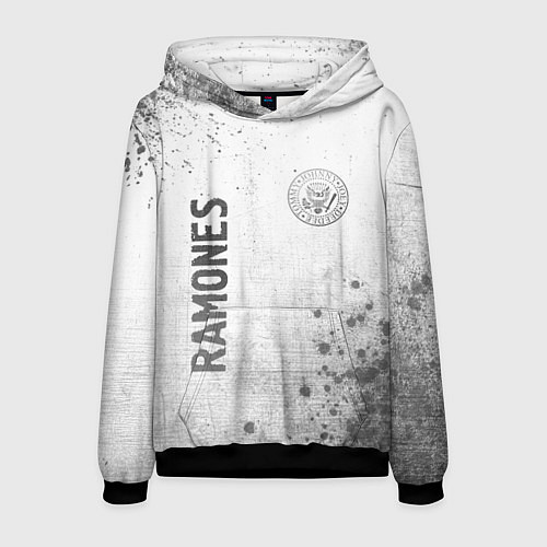 Мужская толстовка Ramones - white gradient вертикально / 3D-Черный – фото 1