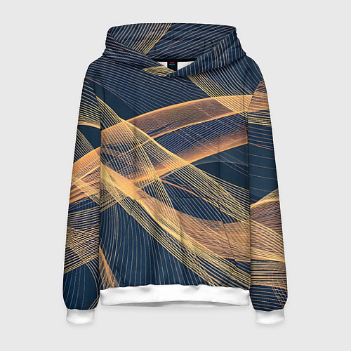 Мужская толстовка Световые волны / 3D-Белый – фото 1