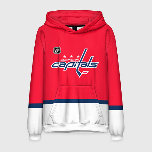 Мужская толстовка Вашингтон Кэпиталз хоккей / 3D-Белый – фото 1