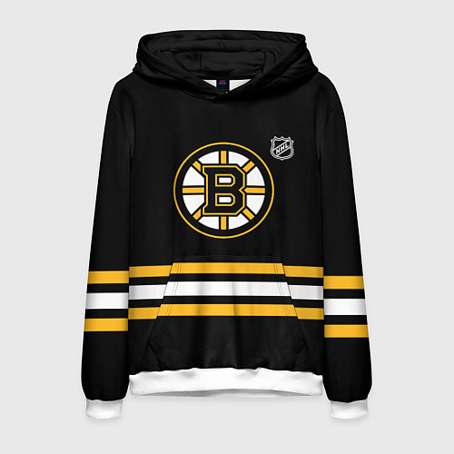 Мужская толстовка Бостон Брюинз хоккей / 3D-Белый – фото 1