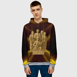 Толстовка-худи мужская ACDC стиль памятника, цвет: 3D-меланж — фото 2