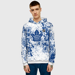 Толстовка-худи мужская Toronto Maple Leafs NHL white, цвет: 3D-белый — фото 2